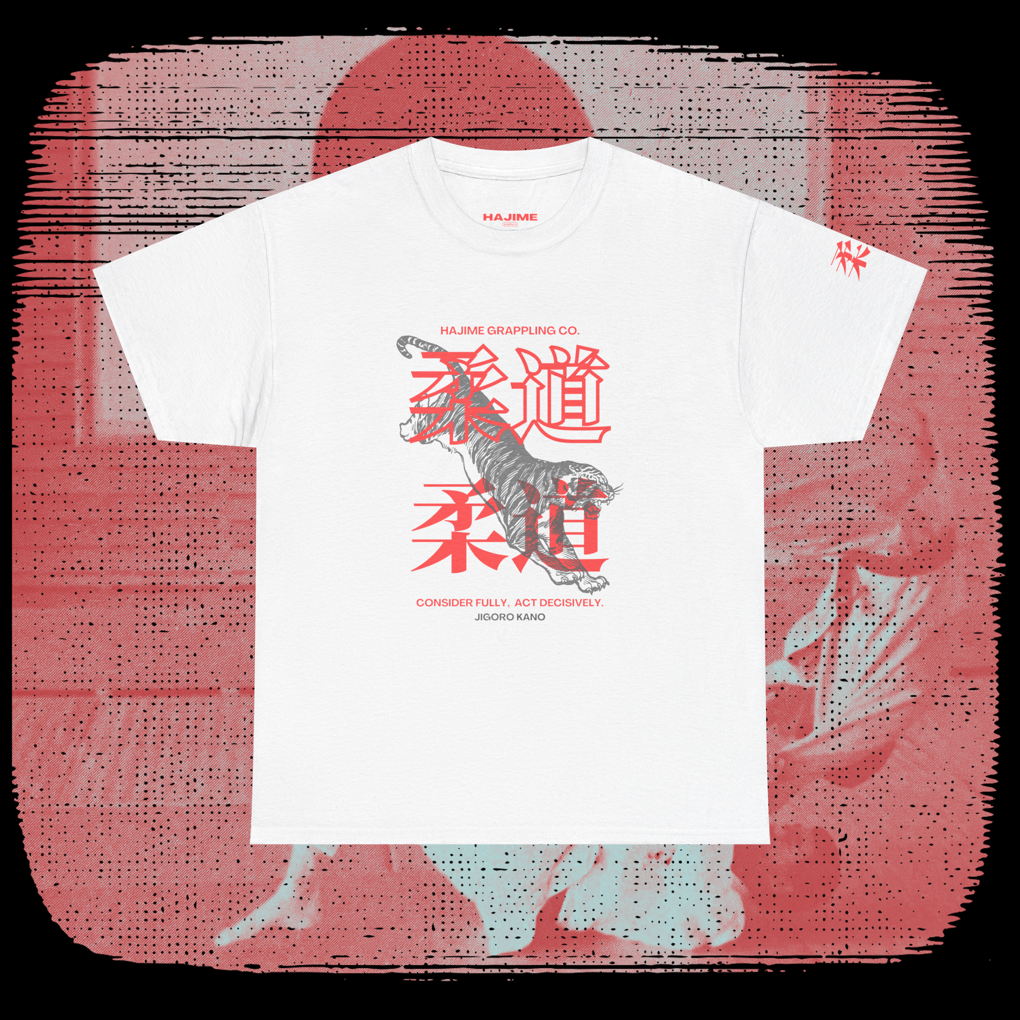 pt.7 white dragon tee — HAJIME grappling co.
